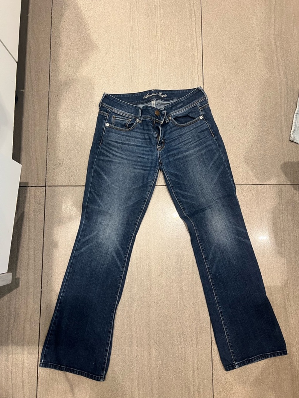 American Eagle Outfitters Dark Blue Wide Leg Jeans